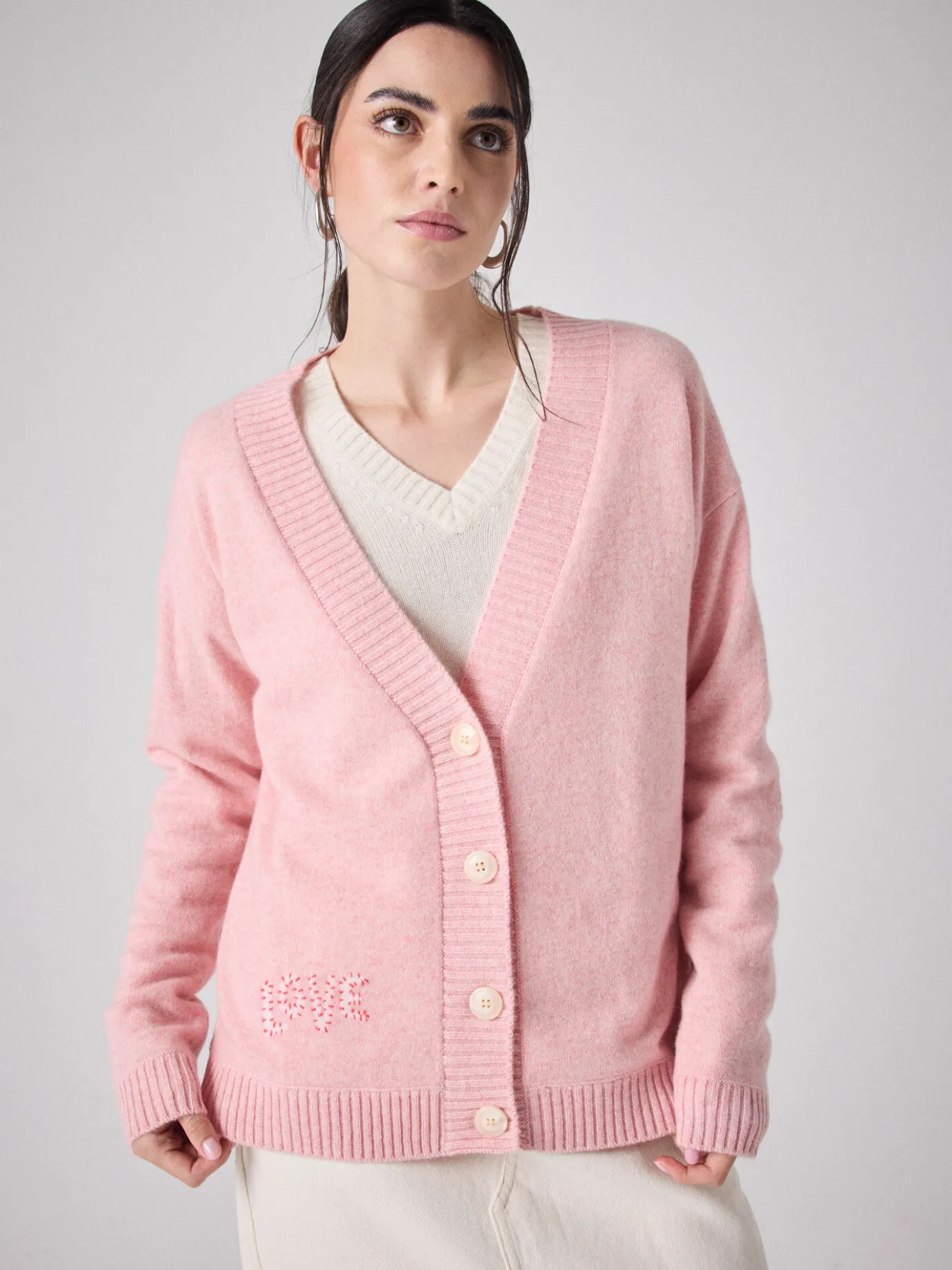 Cheap Cardigan cachemire Rose Gilets & Cardigans | Le Cachemire·Gilets & Cardigans