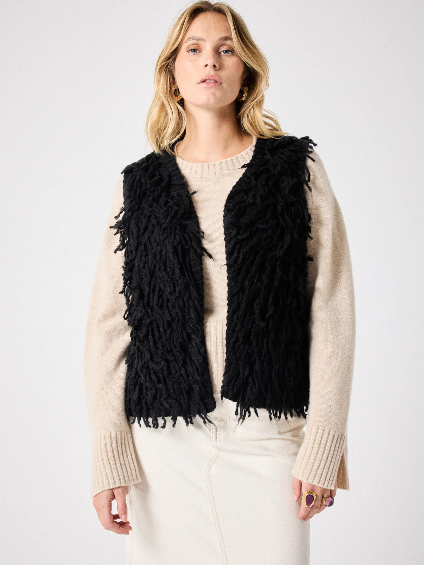 Cheap Gilet sans manches fausse fourrure Scarlett Gilets & Cardigans