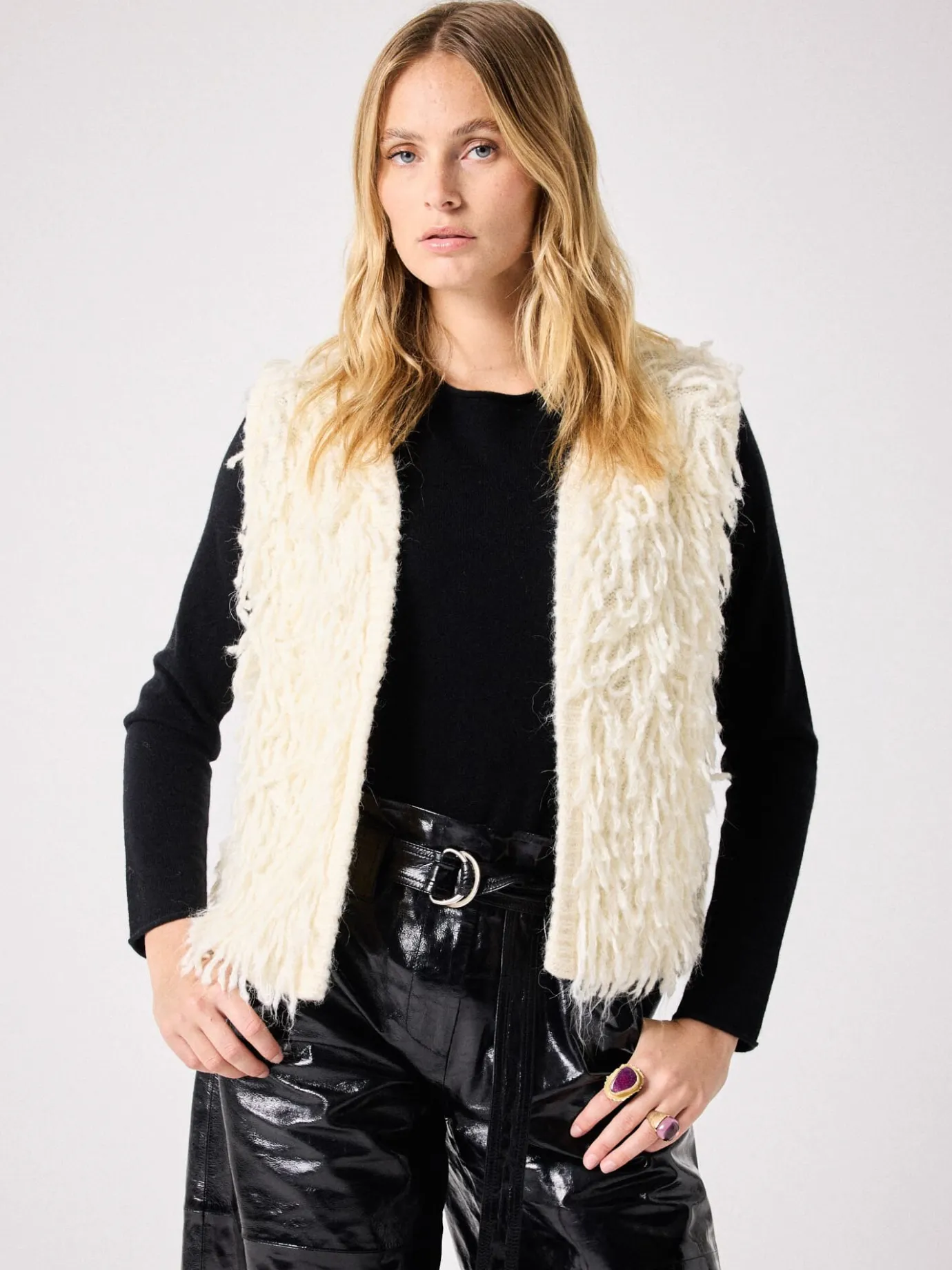 Sale Gilet sans manches fausse fourrure Scarlett Gilets & Cardigans