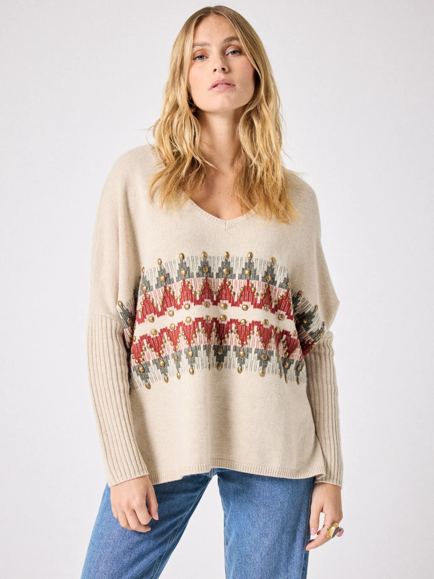 Shop Pull laine cachemire Belinda Pulls & Ponchos