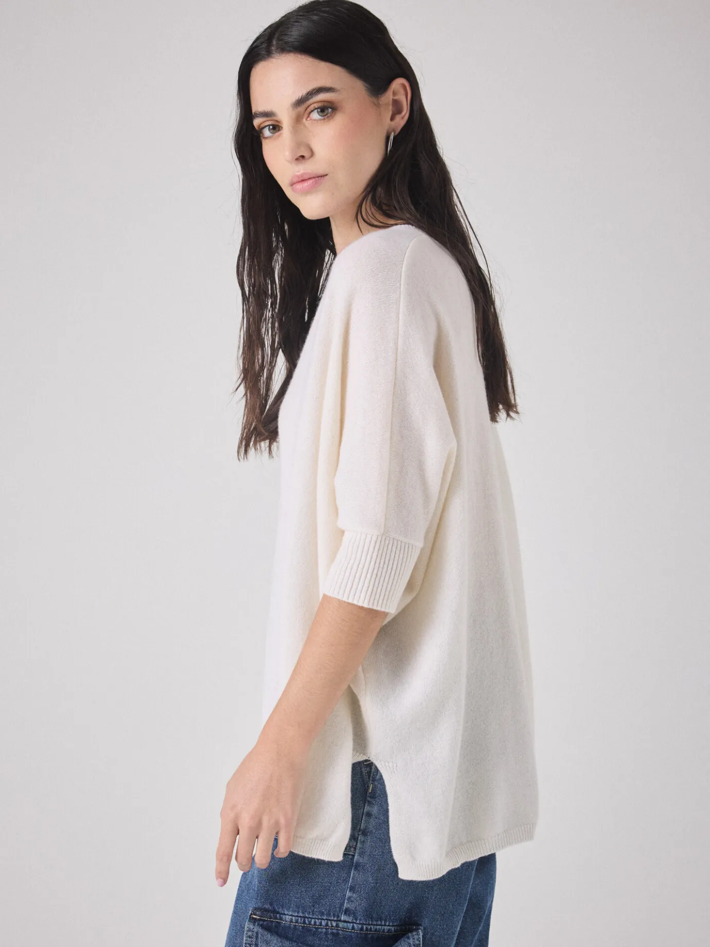 Shop Pull poncho cachemire Aimee Pulls & Ponchos | Le Cachemire·Pulls & Ponchos