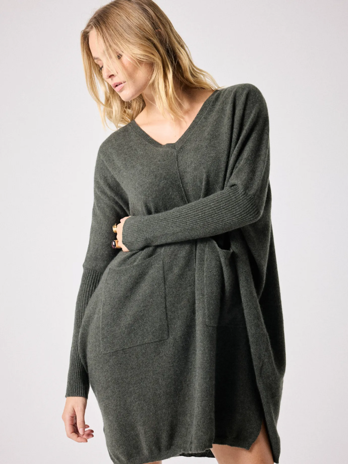 Sale Robe poncho cachemire Bella Robes & Jupes | Le Cachemire·Robes & Jupes