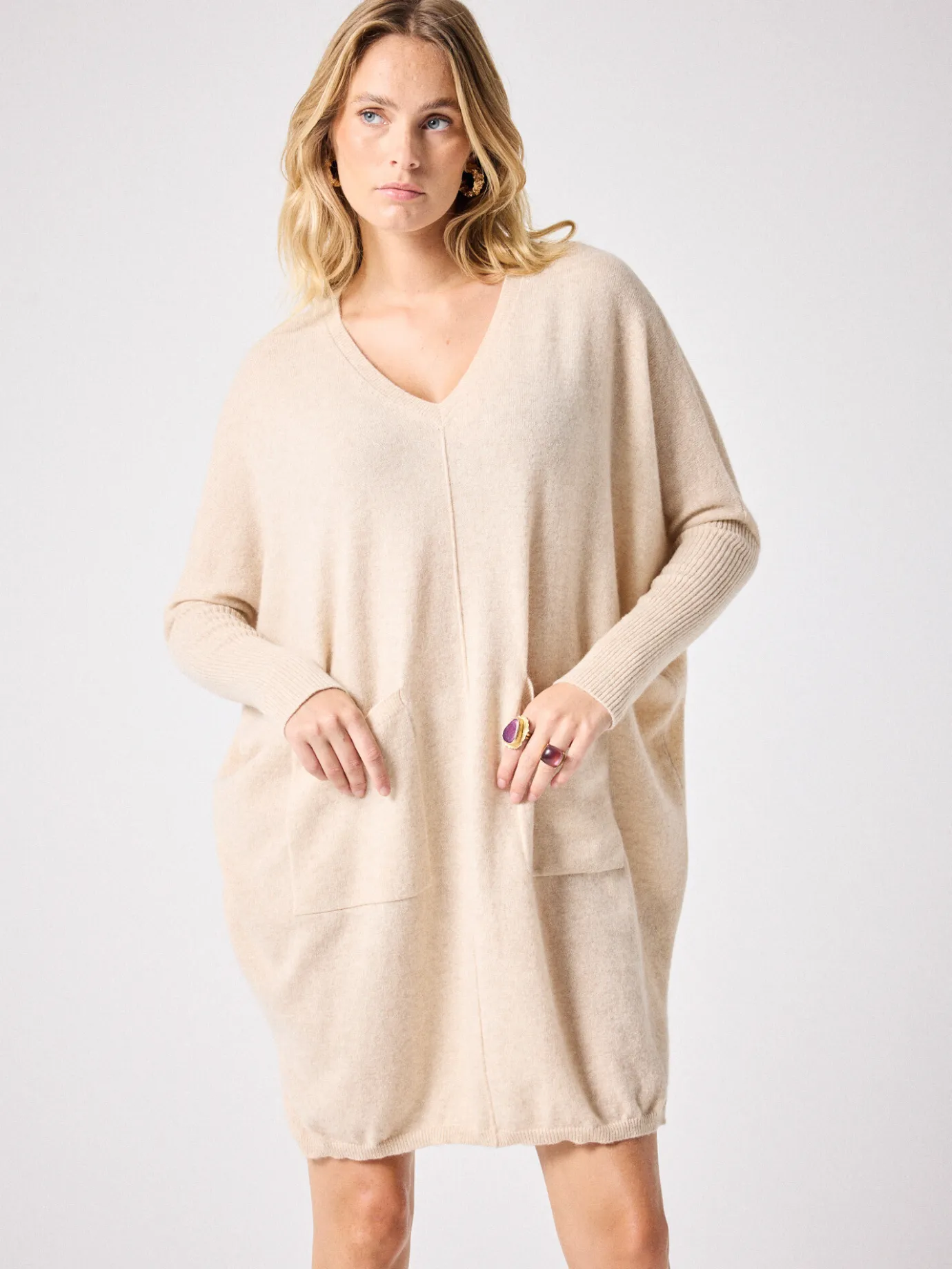 Hot Robe poncho cachemire Bella Robes & Jupes | Le Cachemire·Robes & Jupes