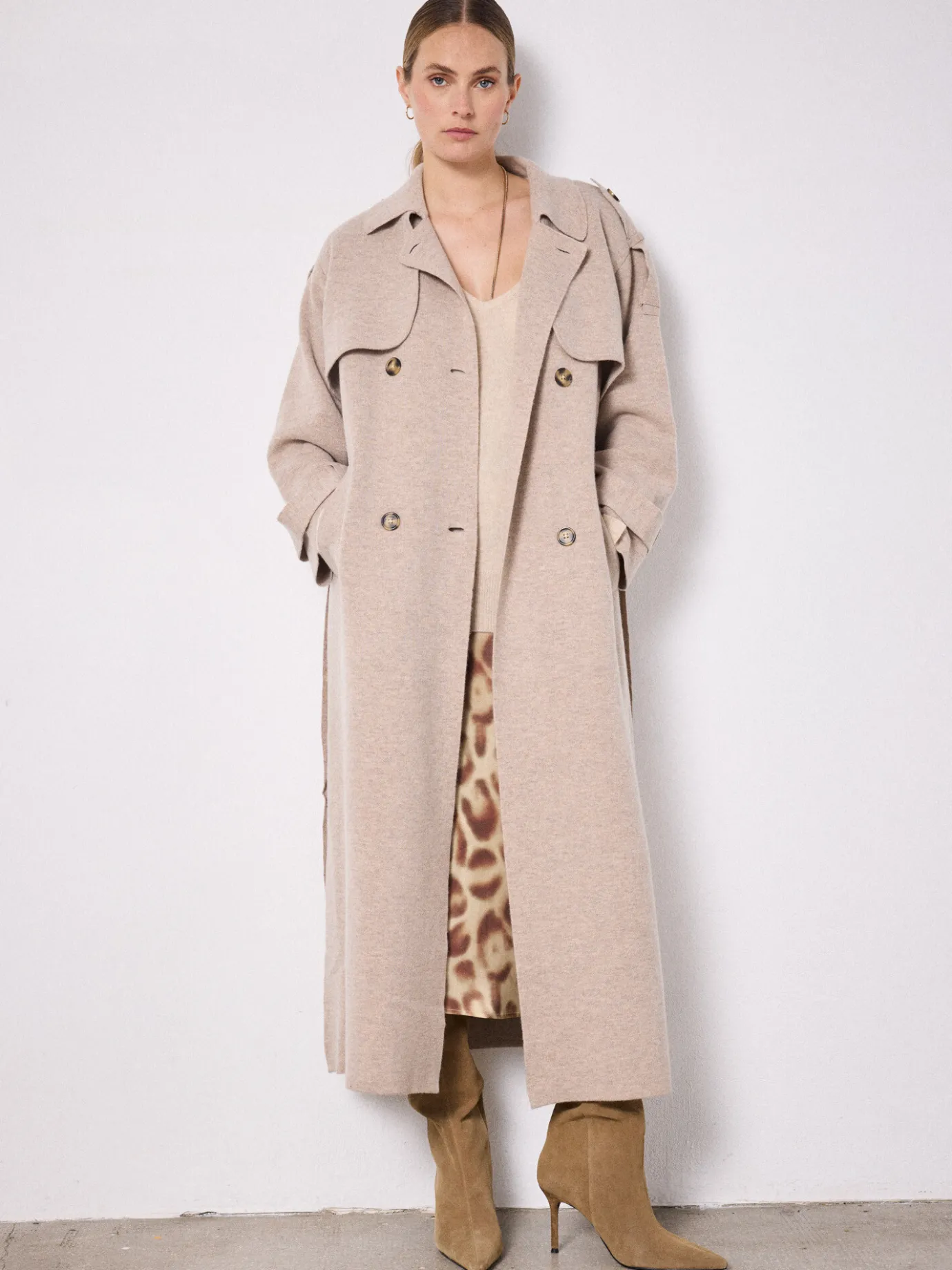 Outlet Trench laine cachemire Talia Vestes & Manteaux | Le Cachemire